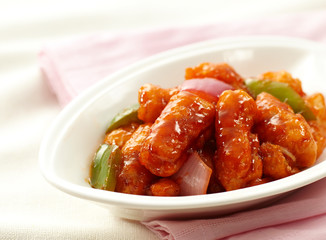 Delicious Chinese cuisine, sweet and sour pork