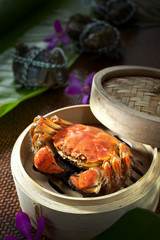 Delicious Chinese cuisine, steamed crab
