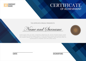Certificate with abstract element