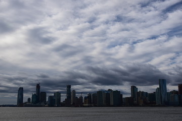 Fototapeta na wymiar clouds over new york city