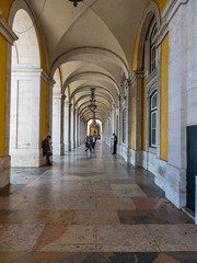 Praça do Comercio, Arc de Arco da Rua Augusta with gallery, Baixa, Lisbon, Portugal