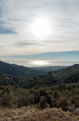 The Mediterranean Sea from the desert of the palms