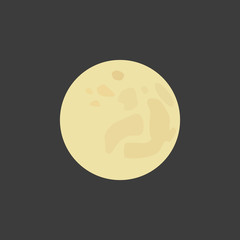 Full moon on black background.
