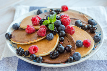Pancakes with berries.