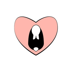 Animal cruelty free logo design. Not tested on animals, Cruelty free sign. Symbol with pink heart and bunny, rabbit silhouette.   
