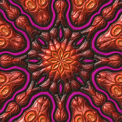 3d effekt - abstrakt oktagon fraktal muster