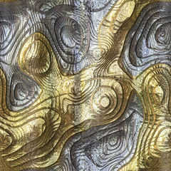 3d effekt - abstrakt gold silber fraktal fantasie nahtlos muster