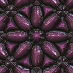 Obraz na płótnie Canvas 3d effekt - abstrakt lila oktagon metallisch illustration