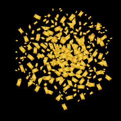 Gold confetti celebration