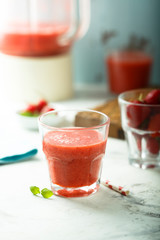 Healthy strawberry smoothie