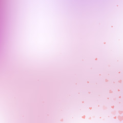 Red heart love confettis. Valentine's day corner n