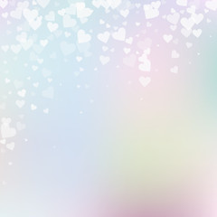 White heart love confettis. Valentine's day fallin