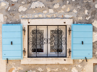 Blue. Window. Old Town. Istria. Architecture