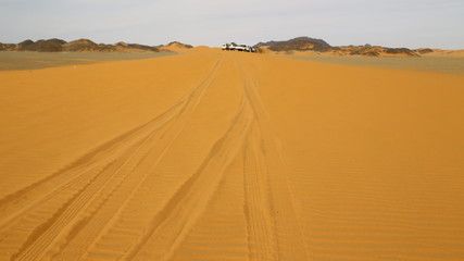 Fototapeta na wymiar in the middle of the desert