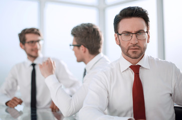 Fototapeta premium businessman on the background of the office
