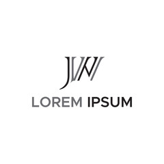letter JW logo vector