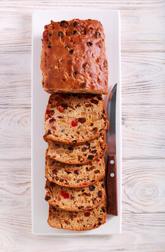 Barm brack traditional irish fruit bread