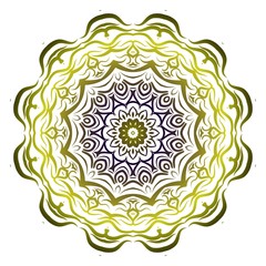 Beautiful round flower mandala. Vector illustration. Abstract