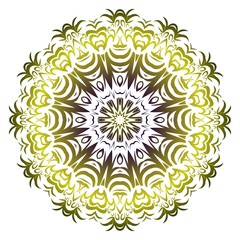 Ornamental circle pattern. Hand draw Mandala. Vintage decorative elements. vector illustration. Anti-stress therapy pattern