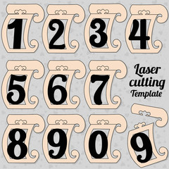 laser cutting digit pattern