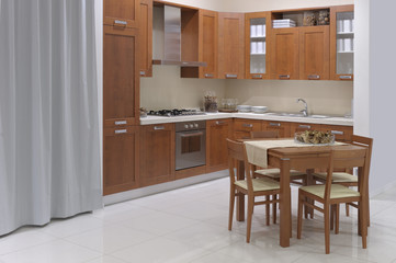 cucina moderna in un un'esposizione di mobili