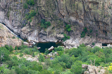 Les gorges du Chassezac et Paysage de Lozère,Occitanie.