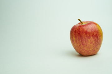 red apple on white background