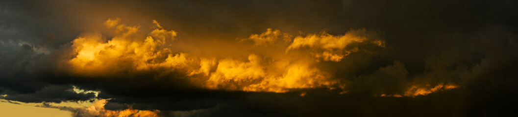 Clouds lit by the sun