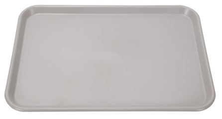 Simple plastic empty grey tray