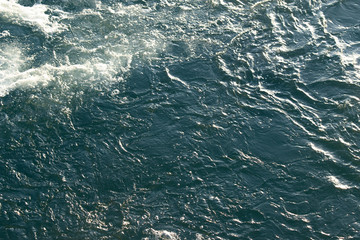 Blue and turquoise water with irregular wave structure