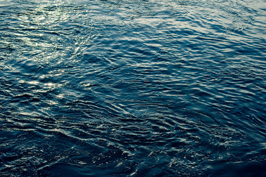 Blue and turquoise water with irregular wave structure