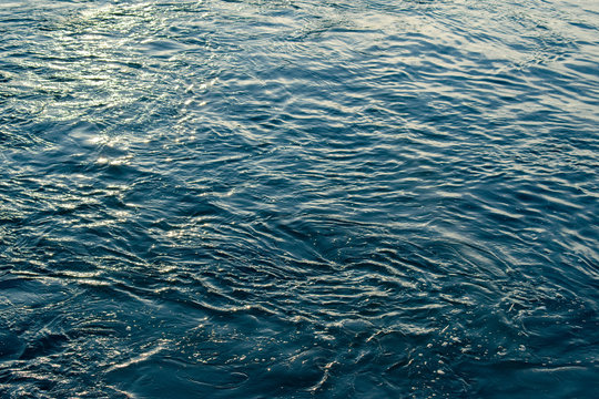Blue and turquoise water with irregular wave structure