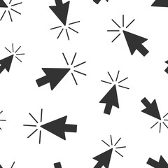 Computer mouse cursor icon seamless pattern background. Arrow vector illustration. Mouse aim symbol pattern.