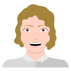 Self avatar of a woman. Vector illustration design