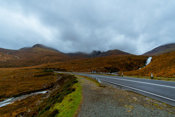 On the road in Skye island