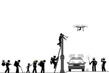 Great wall of Mexico protected by border patrol