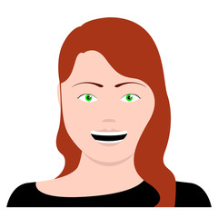 Self avatar of a woman. Vector illustration design