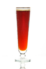 glass of beer isolated on white background