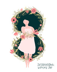 International Women Day Romantic Girl