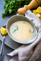 Traditional georgian chicken soup