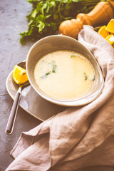 Traditional georgian chicken soup