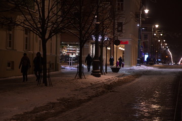  Night. Vilnius. Light. lanterns. roads.vilnius, night, lithuania, city, europe, street, architecture, building, town, capital, baltic, evening, eastern, travel, old, center, business, oldtown, cathed