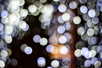 White, blue abstract bokeh background. Merry Christmas and New Year background