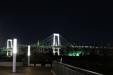 東京お台場ベイブリッジ夜景