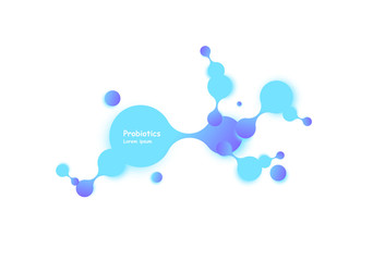 Probiotics bacteria vector design. Probiotics bacteria vector design. Concept of design with Lactobacillus Probiotic Bacteria. Template design with Prebiotic healthy nutrition ingredient