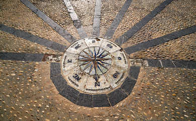 Altea compass symbol soil mosaic Alicante