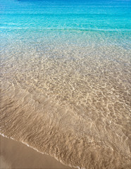 Clear beach water sand in Costa Blanca