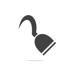 Pirate hook hand icon vector isolated