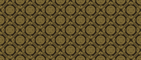 Dark background. Chinese and Japanese style. Vector illustration