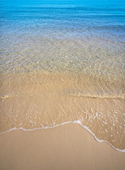 Fototapeta na wymiar Clear beach water sand in Costa Blanca